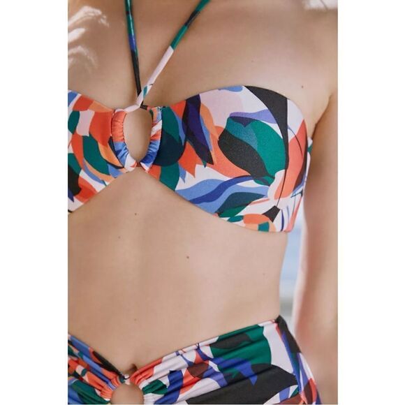 NEW Anthropologie PatBO Protea Poppy Halter Neck Bandau Bikini Top Medium - Picture 3 of 4